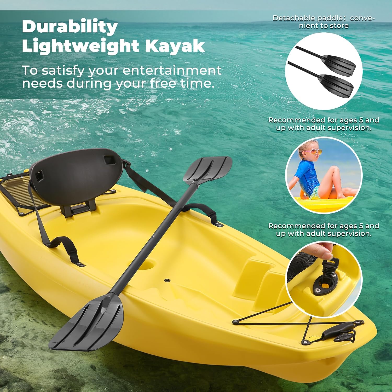 Kayak con Remo de 6.5 Pies, Bo - Fishing Kayak Paddle reseña y precio